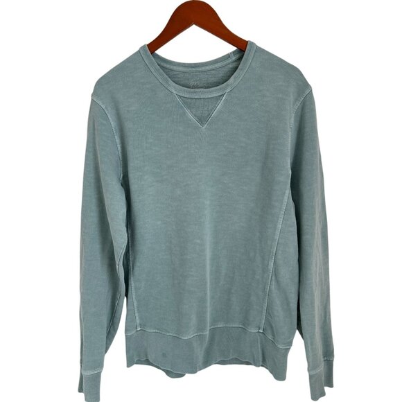 J.CREW Vintage-Look Garment-Dyed Crewneck Sweatshirt In Soft Green Size Med - Picture 1 of 9